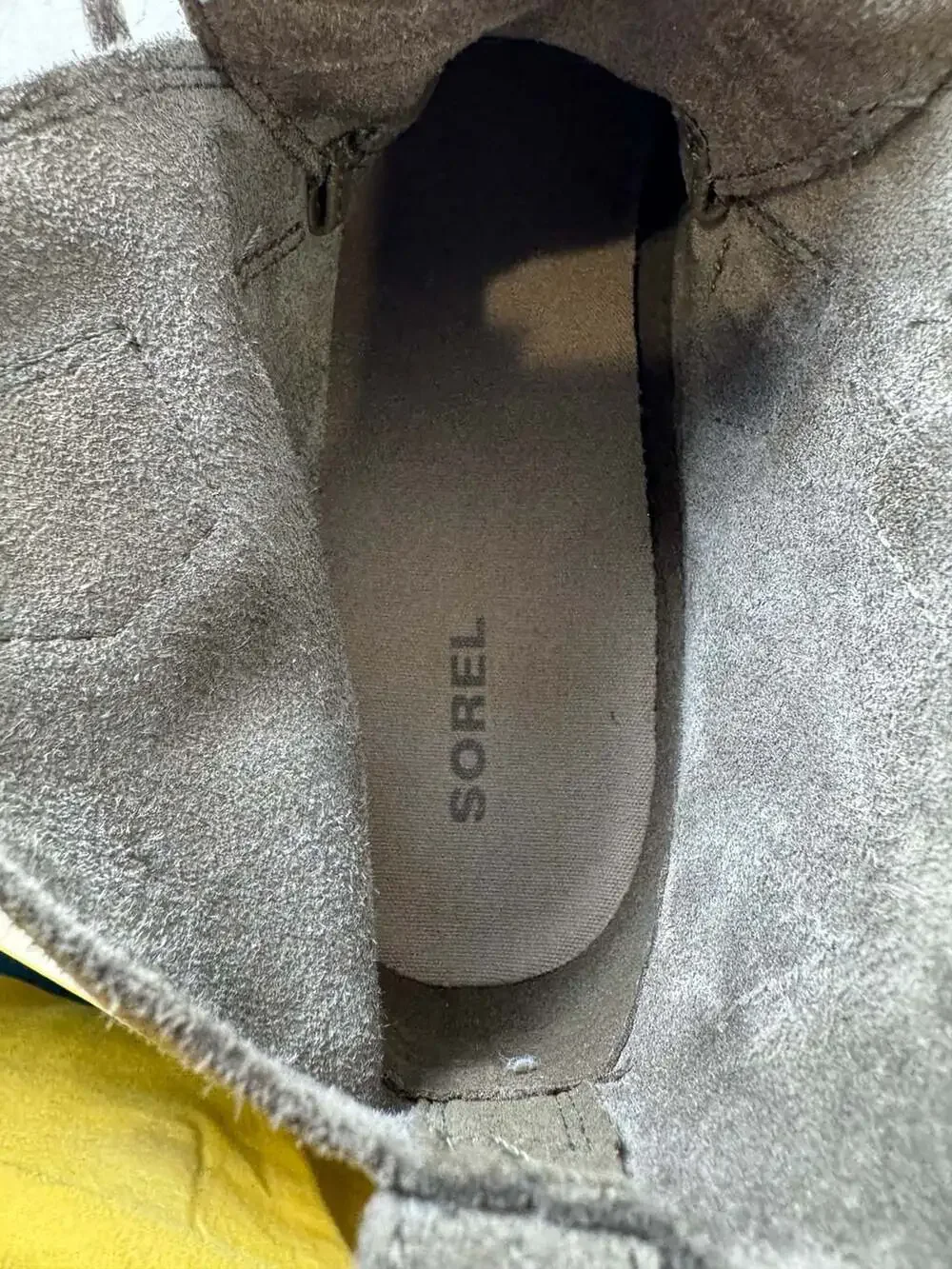 Sorel Evie Lace Waterproof Suede Wedge Ankle Booties Gray Women’s Size 8